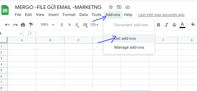 Gửi các chiến dịch Email Marketing từ Google Trang tính 