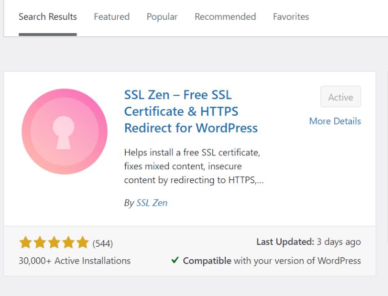 Cài bảo mật SSL Zen cho wordpress